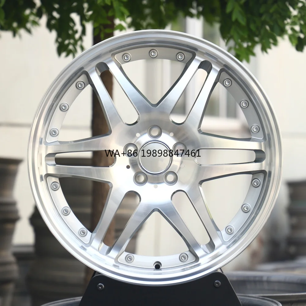 

Customized 30/35/40mm ET 2 Piece Silver Forged Concave Aluminum Alloy Car Rims 5x112 for Passenger Car Wheels