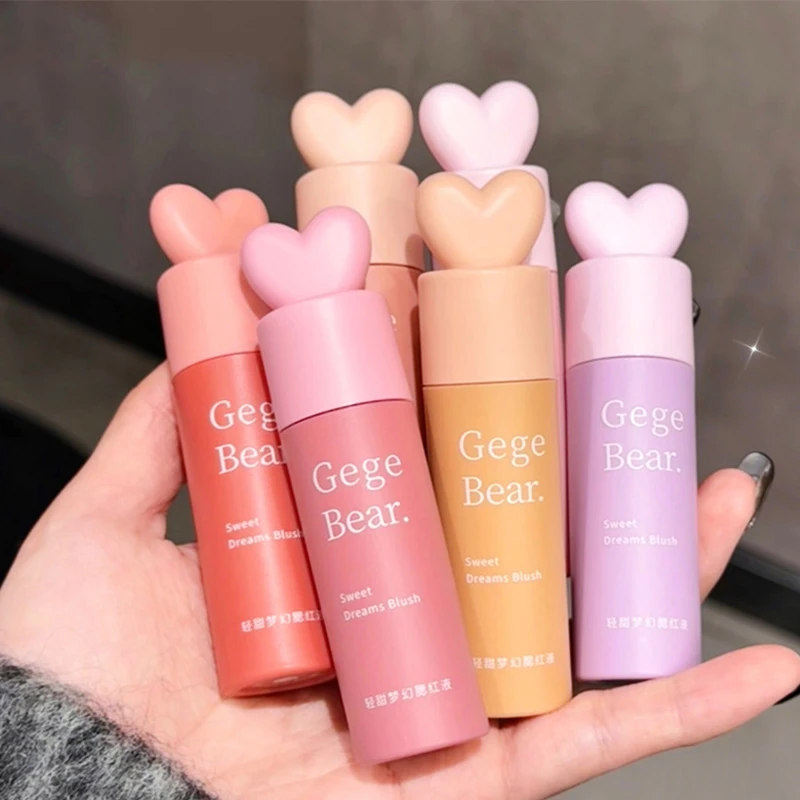 6 Colors Light Sweet Liquid Blush Without Flying Powder Korean Style Tender Blush Fixing Liquid Holding Makeup Cosmetics