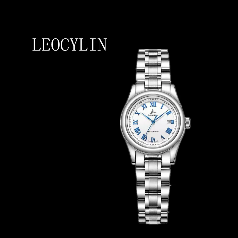 

LEOCYLIN quartz watch waterproof sapphire Transparent behind Movement Simplicity fashion shanghai steel Wristwatches Clock