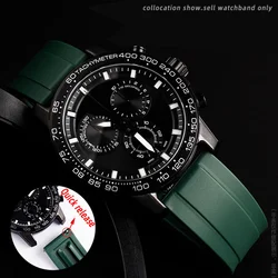 22MM Quick release soft Silicone Watchband 1853 Men For TissoT T125 Rubber Watch strap T125617A Black Knight Watchband bracelet