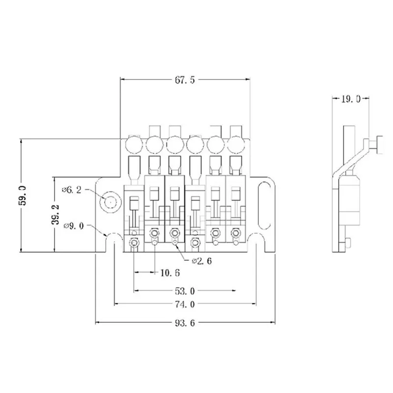 1 مجموعة الغيتار الكهربائي نظام اهتزاز خمر جسر اهتزاز مزدوج قفل جسر الفضة الجمعية اكسسوارات ل فلويد لروز