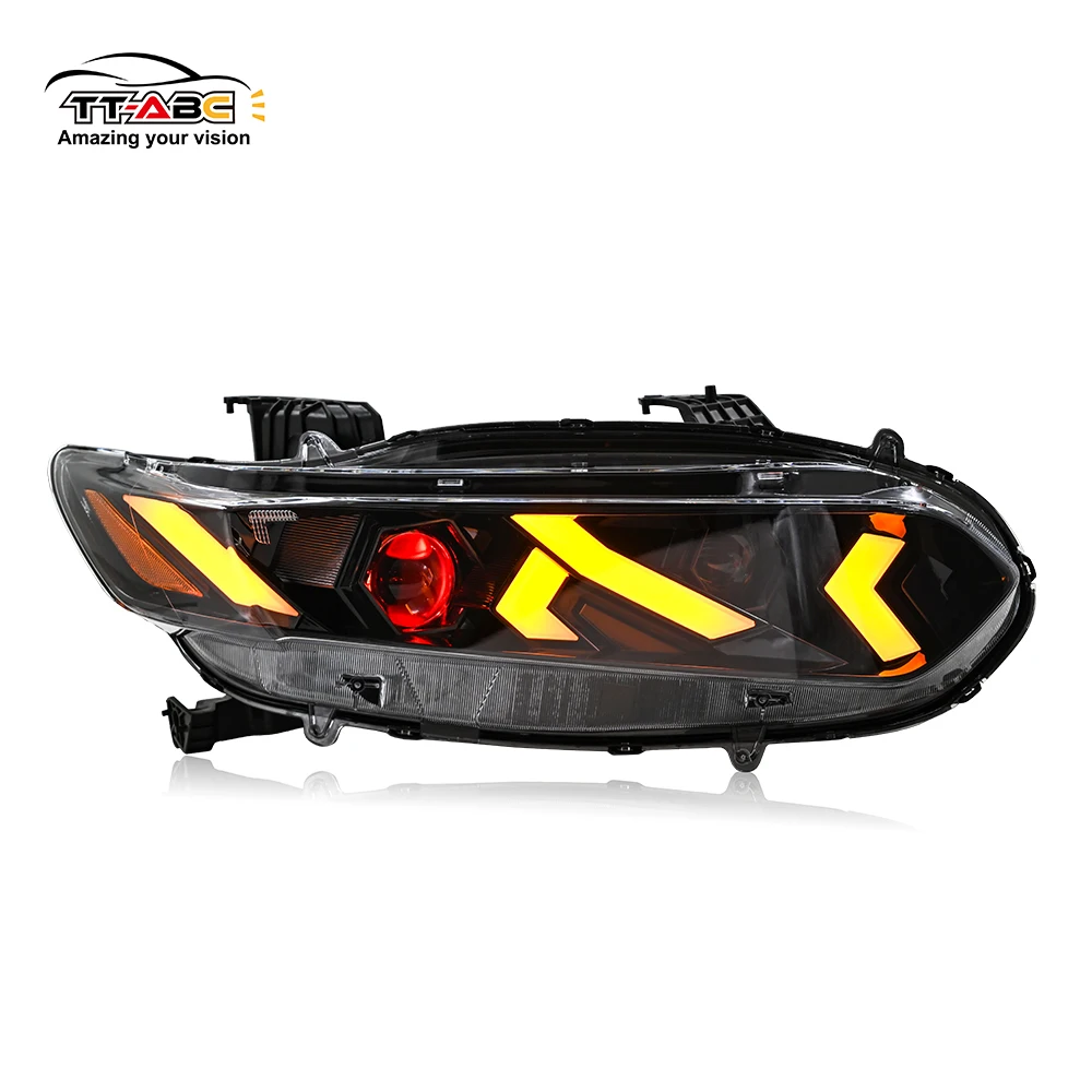 YG-A504-E لمصباح Honda Accord 4door 2018-2022 Exc. كشافات أمامية هجينة/LX/Touring Devil LED Headlight Star Racing Streamer