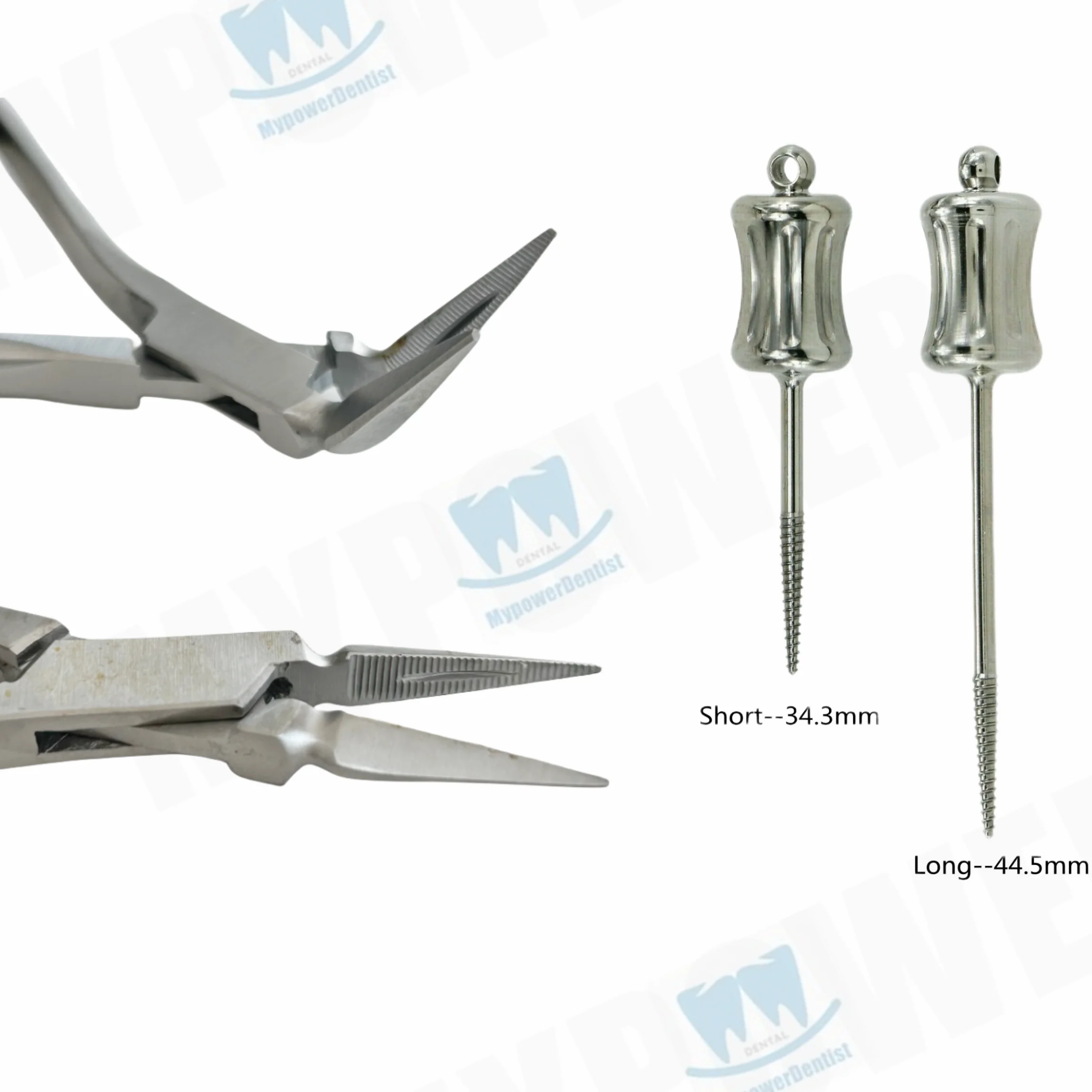 Dental Manual Tooth Extraction Elevator Root Forcep Residual Fragment Plier 45°/0°