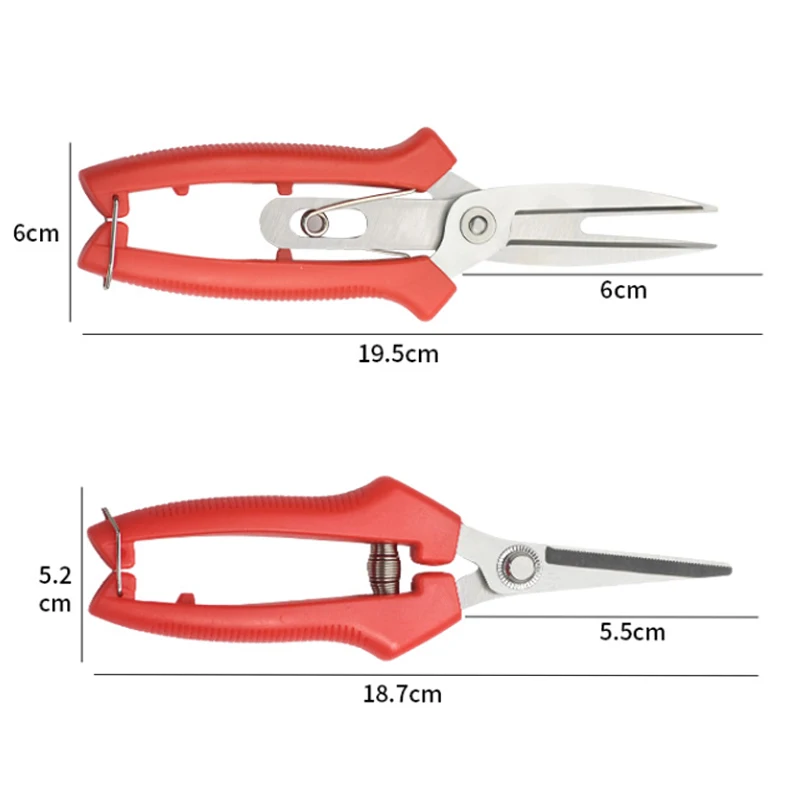 2pcs Garden Pruning Shears Branches Scissors Fruit Picking Scissors Flowers Trim Orchard Farm Trees Shears Hand Gardening Tools