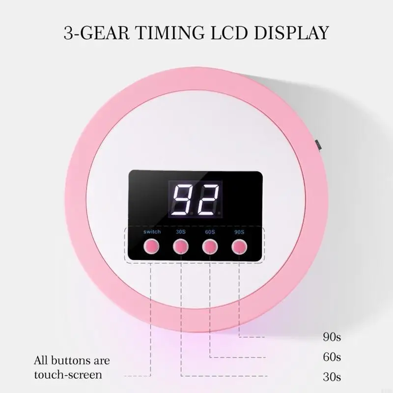 เครื่องเป่าเล็บเจล R3MF สำหรับเล็บเจลกับ UV Light Professional 30S 60S 90Stimer การตั้งค่า
