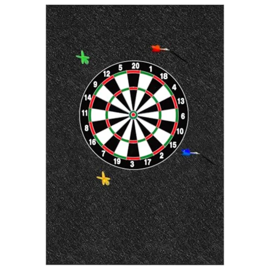 

Dart Board Wall Protectors, Black Felt Wall Tiles Cork Dartboard Backing Wall Protector, 36" H X 25" W X 0.5" Square Dartboard