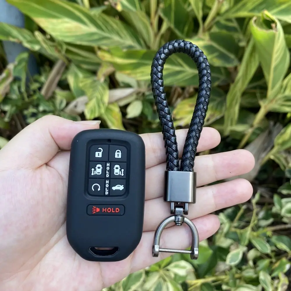 7 Button Silicone Car Fob Key Cover Case Protect Skin Bag Rubber Shell Holder for Honda Odyssey 2021 2022 2023 Remote Keychain image 6