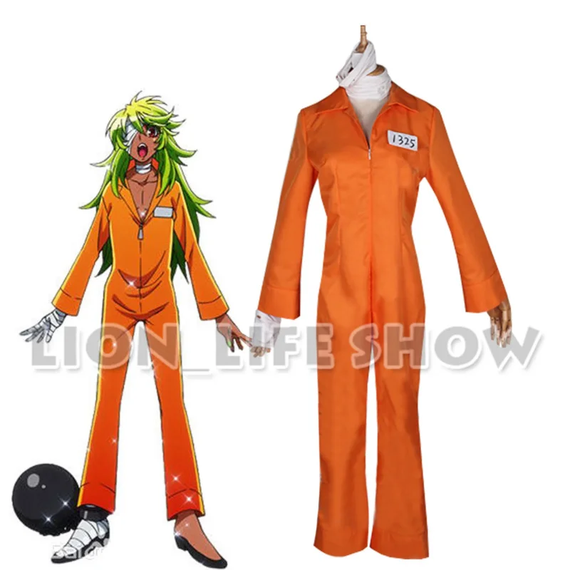 Detentionhouse Nanbaka Niko No.25 Prison Clothes Cosplay Costume   Accessories OI8723