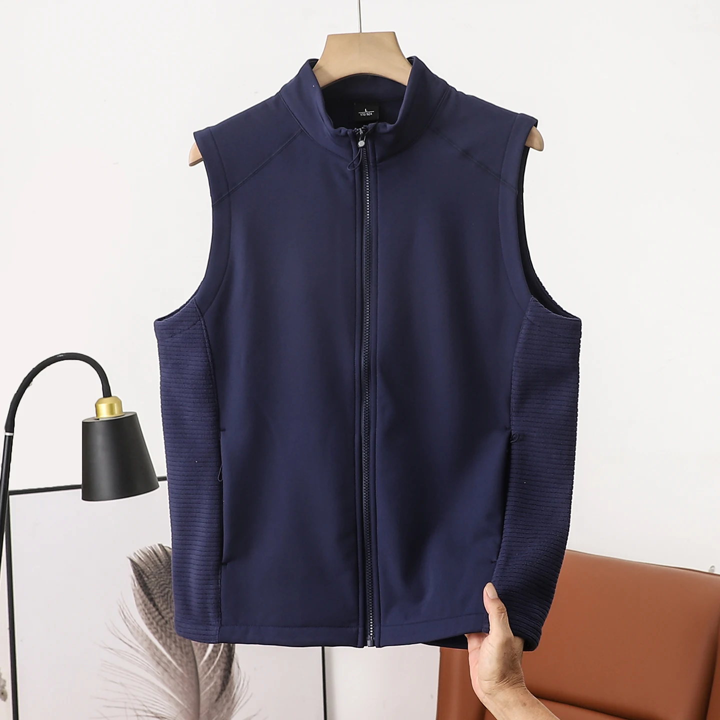 Fall/Winter style stand-up collar soft-shell jacket with outdoor functional waterproof and breathable fleece composite jacket