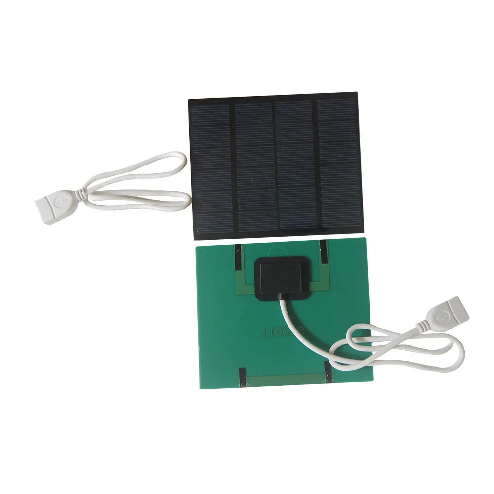 4Pcs 1.5Watt 6V 250mA Portable Mini Small Solar Panel Charger for Outdoor Mobile Phone Laptop 3.7-5V Battery Charging 110*92mm