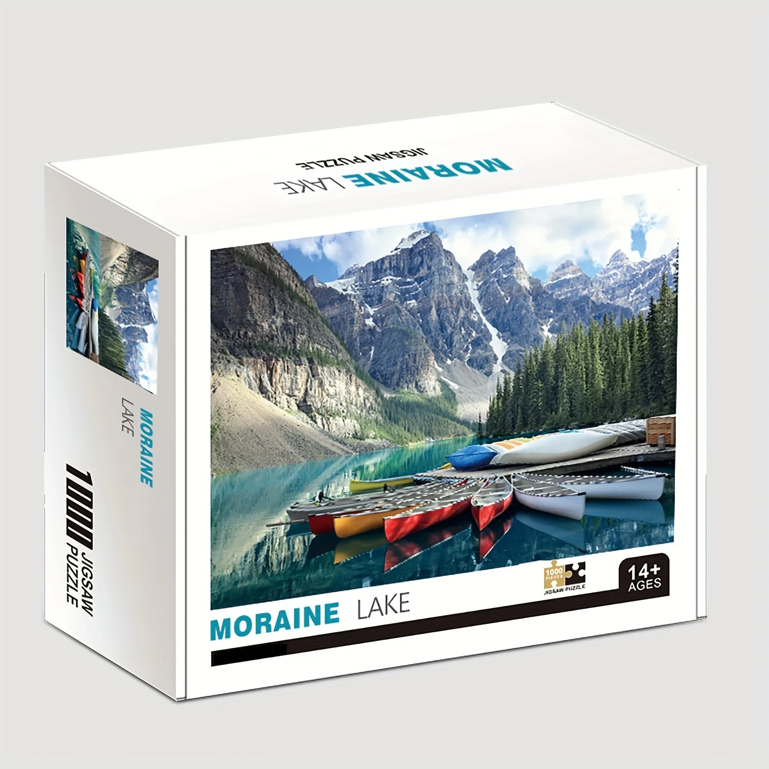 1000 stuks Moraine Lake Canadian Rockies puzzel - uitdaging voor volwassenen en gezinnen, prachtige Glacier Lake Mountain Landscap