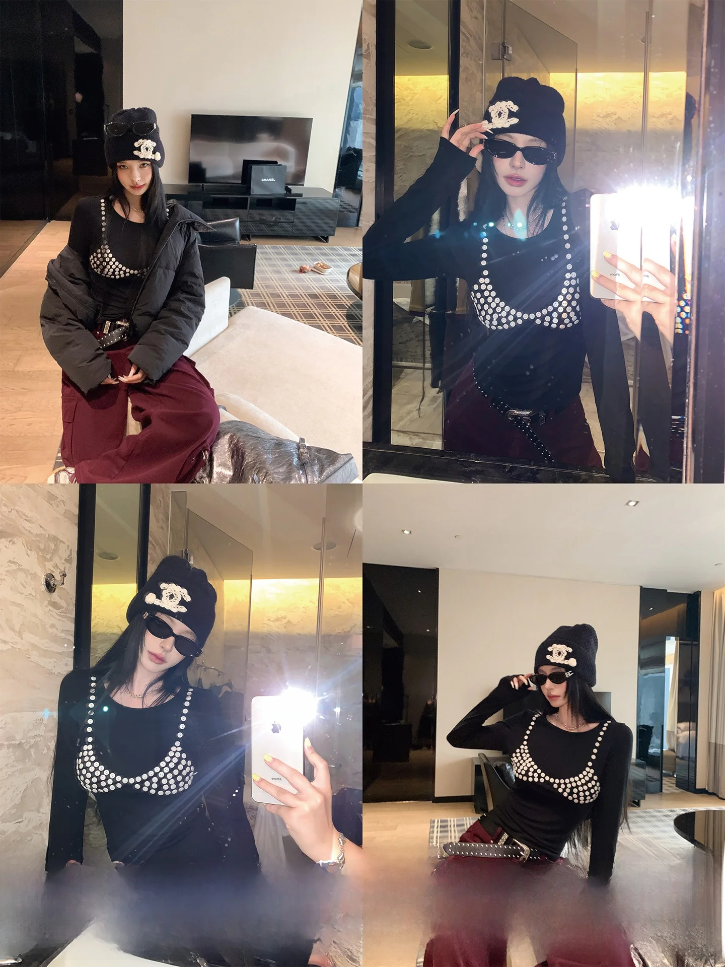 

Slim Fit Long Sve T-irt Button Design Casual Sle Base Layer irt for Women Early Autumn Versatile Okaaay Peppy Heart