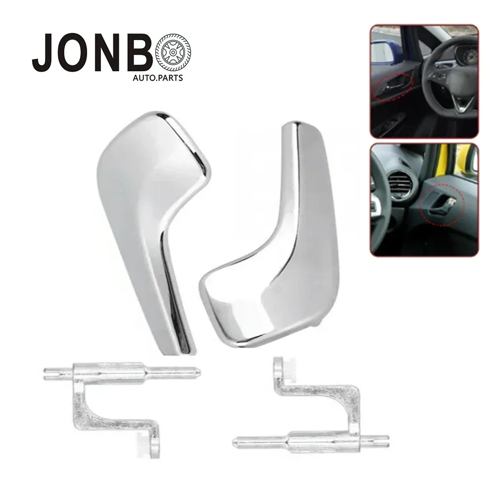 JONBO Aluminum Plated Plastic Stainless Interior Door Handle for Opel Corsa D 2006-2014 13297813 13297814 Left Right Doors