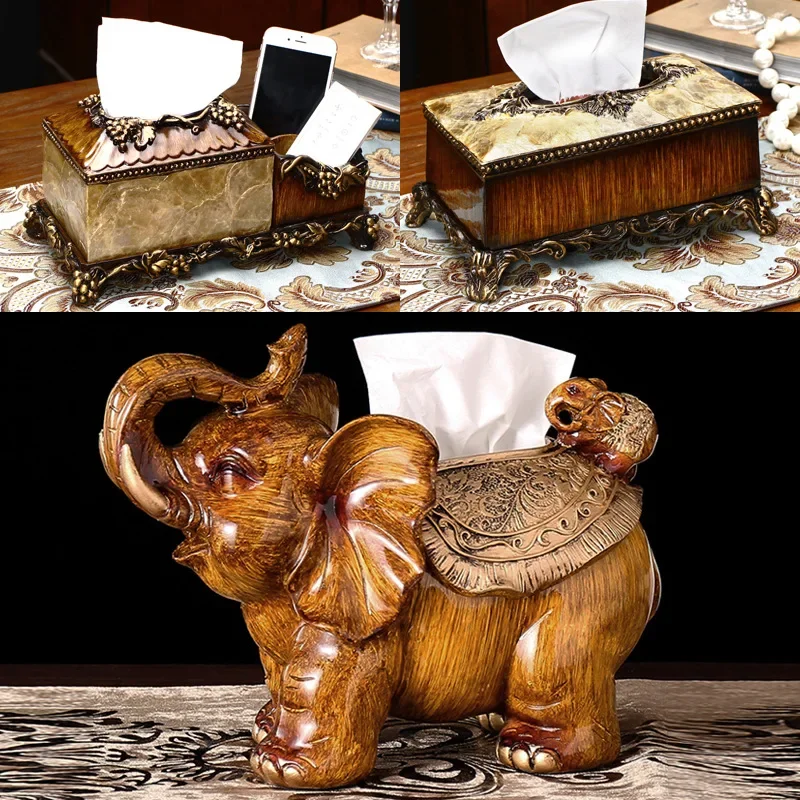 Carton storage box ornament carton surface creative gift living room coffee table new home retro tissue box