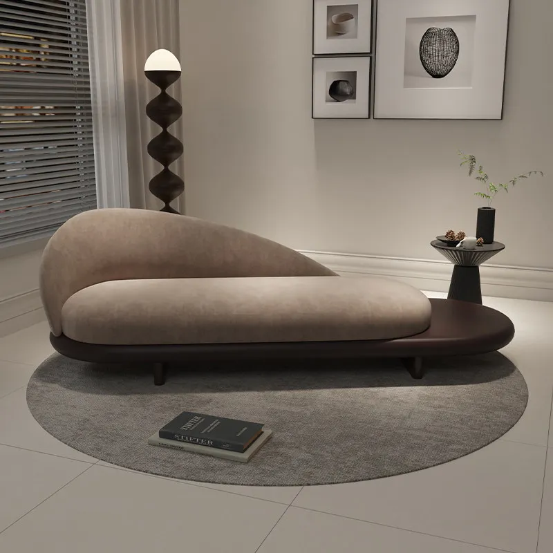 & Modern Minimalist Frosted Wood Bench High-end Hotel Homestay Beauty Salon Sofa Clothing Store Cloakroom
