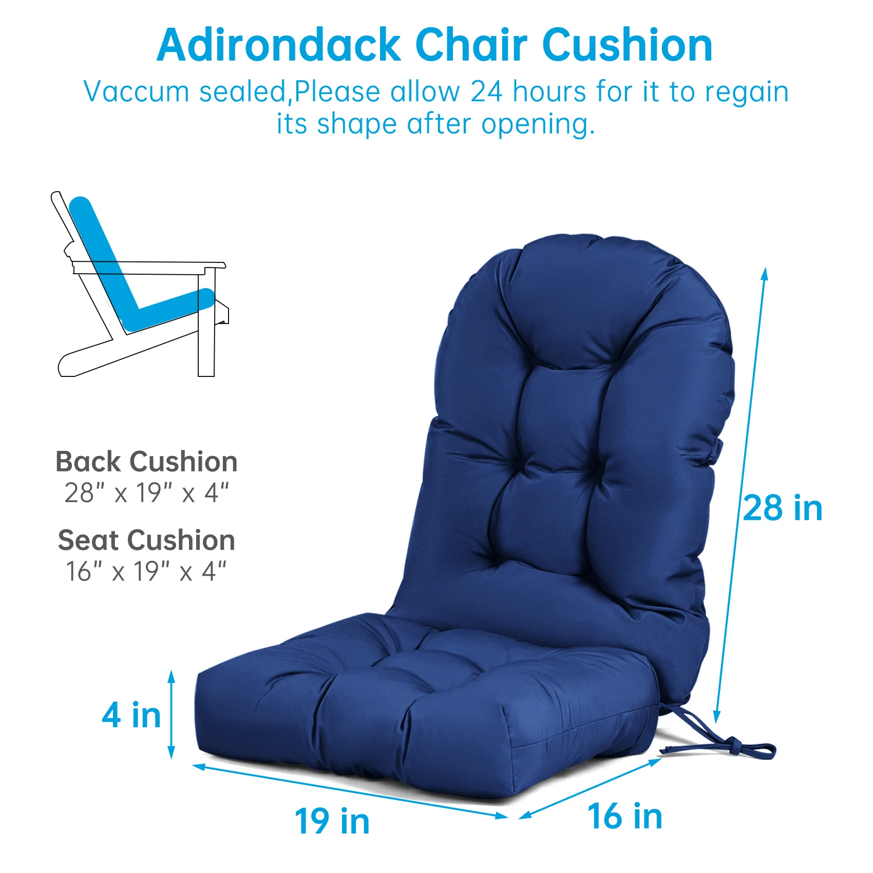 10cm Thick Soft Rocking Chair Pad Sun Chaise Lounge Seat Cushions With Non-slip Backing Tie Straps For Furniture Home Decoration