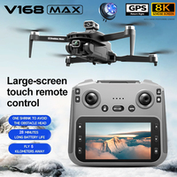 V168 MAX GPS Drone Professional 360°Obstacle Avoidance Brushless 8K HD Dual Camera With Screen 5G WIFI FPV Dron RC Quadcopter