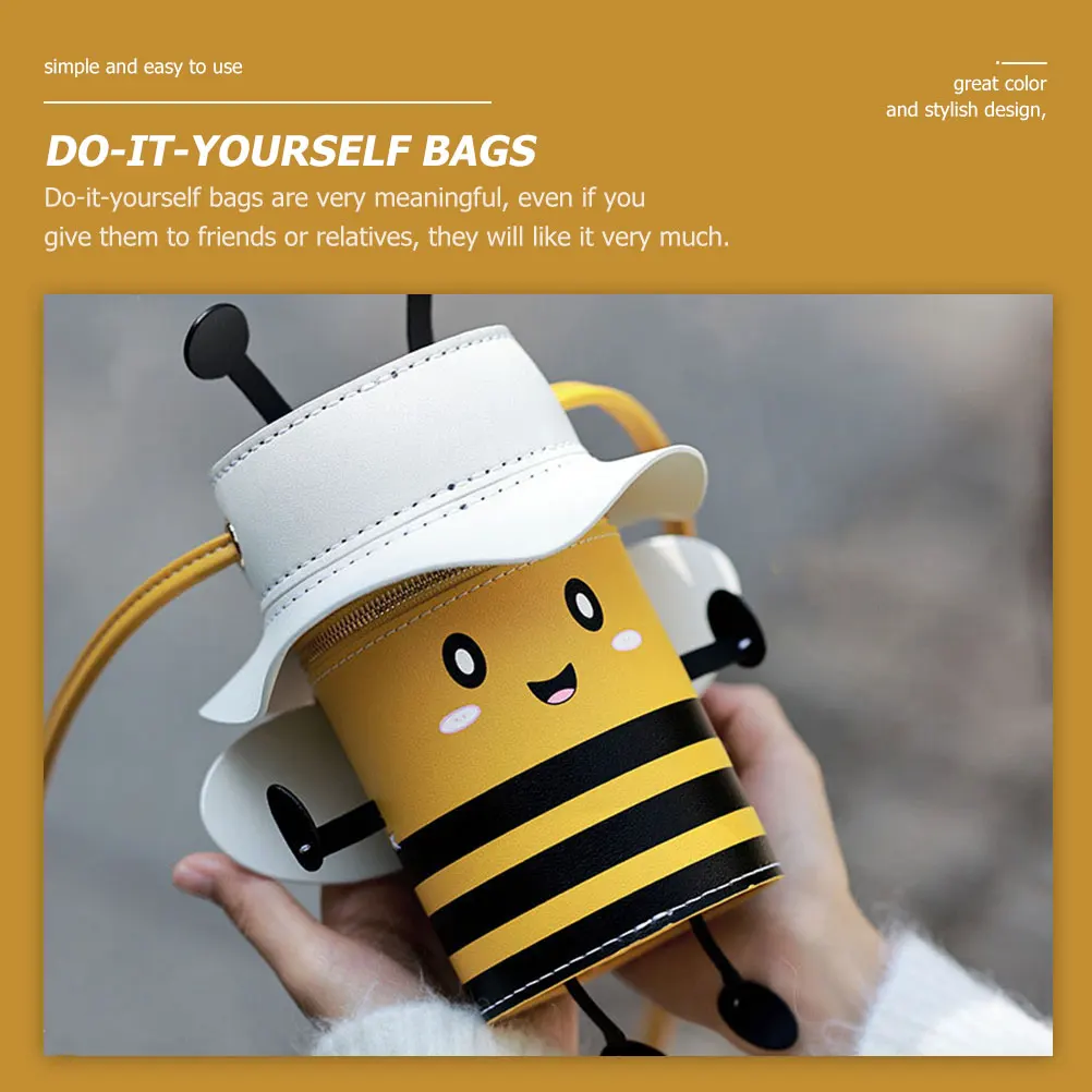 

1 set Pack Pu Diy Bag Making Kit Bee-Shaped Handmade Supplies For Beginner Handmade Diy Material Professional Use
