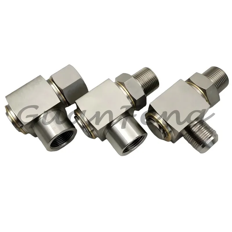 360 Degree Free Rotation High Pressure Hydraulic Rotary Joint,Stainless Steel Right Angle Universal Rotary Joint,Hose Reel Joint