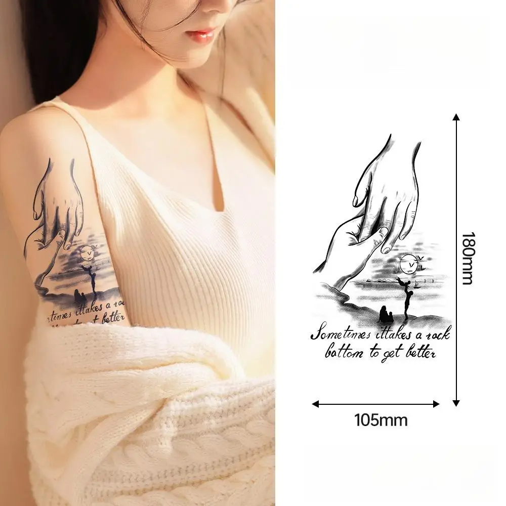 

Holding Hands Healing Temporary Tattoo Stickers,Fake Tattoo Waterproof,Long-Lasting 15 Days,Arm Body Art,Semi-Permanent tattoo