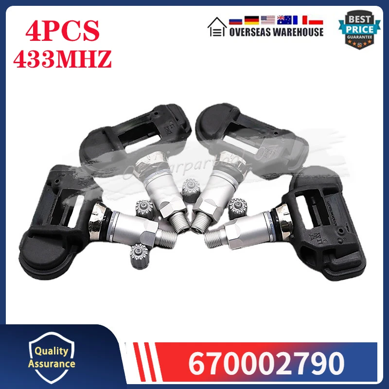 

Tire Pressure Monitoring System 670002790 For Mercedes-Benz GLA-Class X156 SLC R172 GLE W166 433MHZ TPMS Sensor 4Pcs A0009050030
