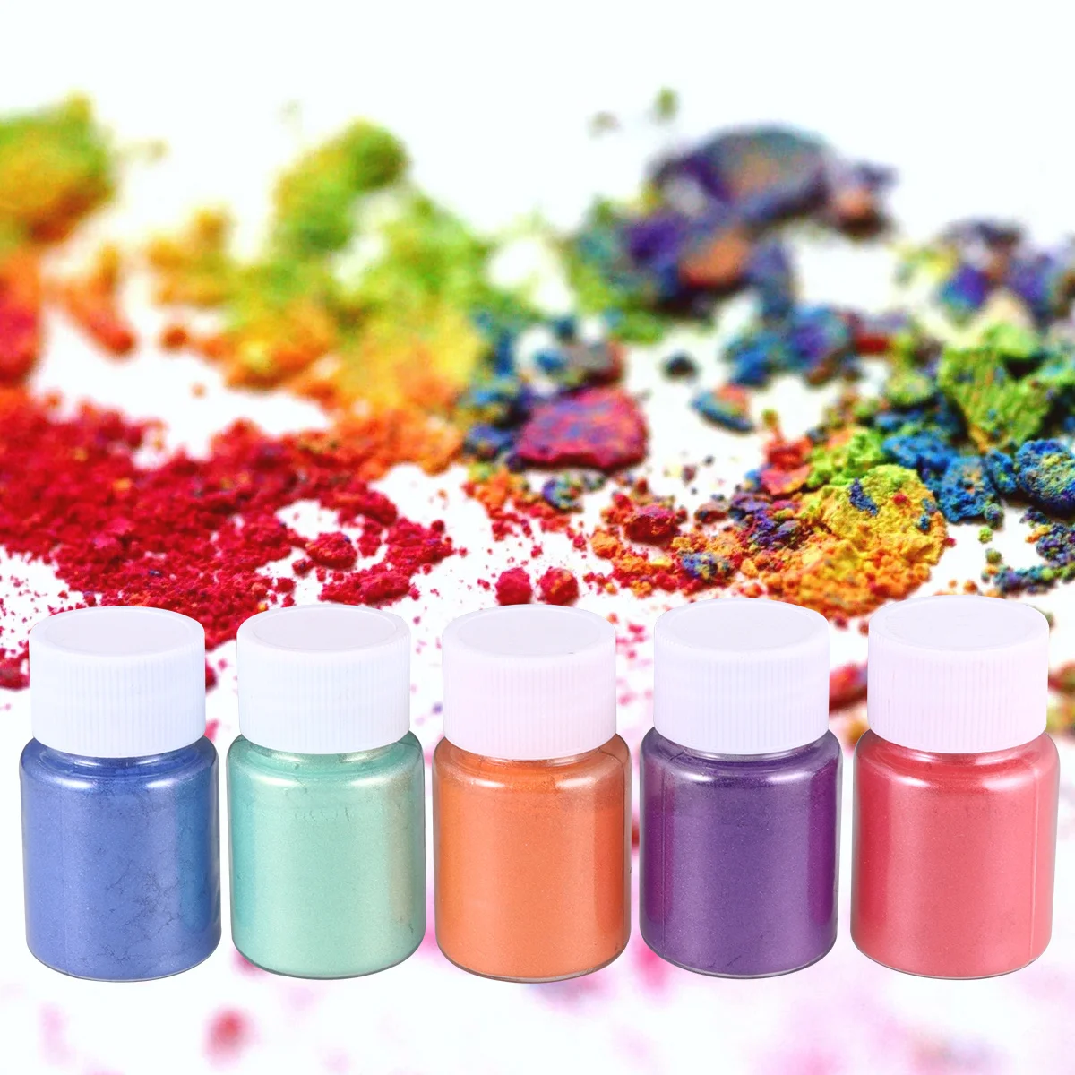 Ensemble de pigments en poudre de Mica, 8 couleurs assorties, qualité pour savon, bain, argile, artisanat, matériel fait à la main, 10 pièces