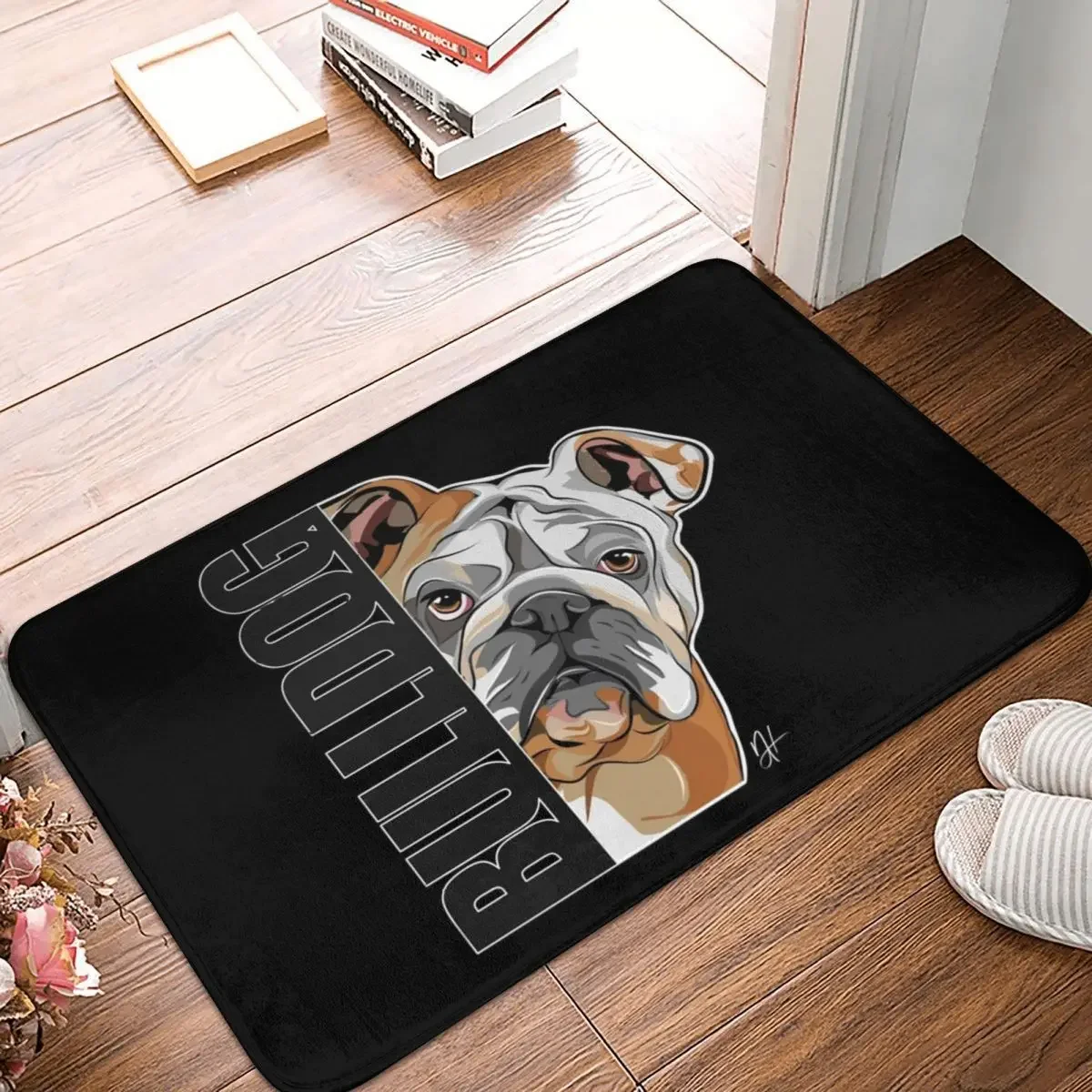 English Bulldog Dog Doormat Rug Carpet Mat Footpad Polyester Non-slip Sand Scraping Front Room Corridor Kitchen Bedroom Balcony