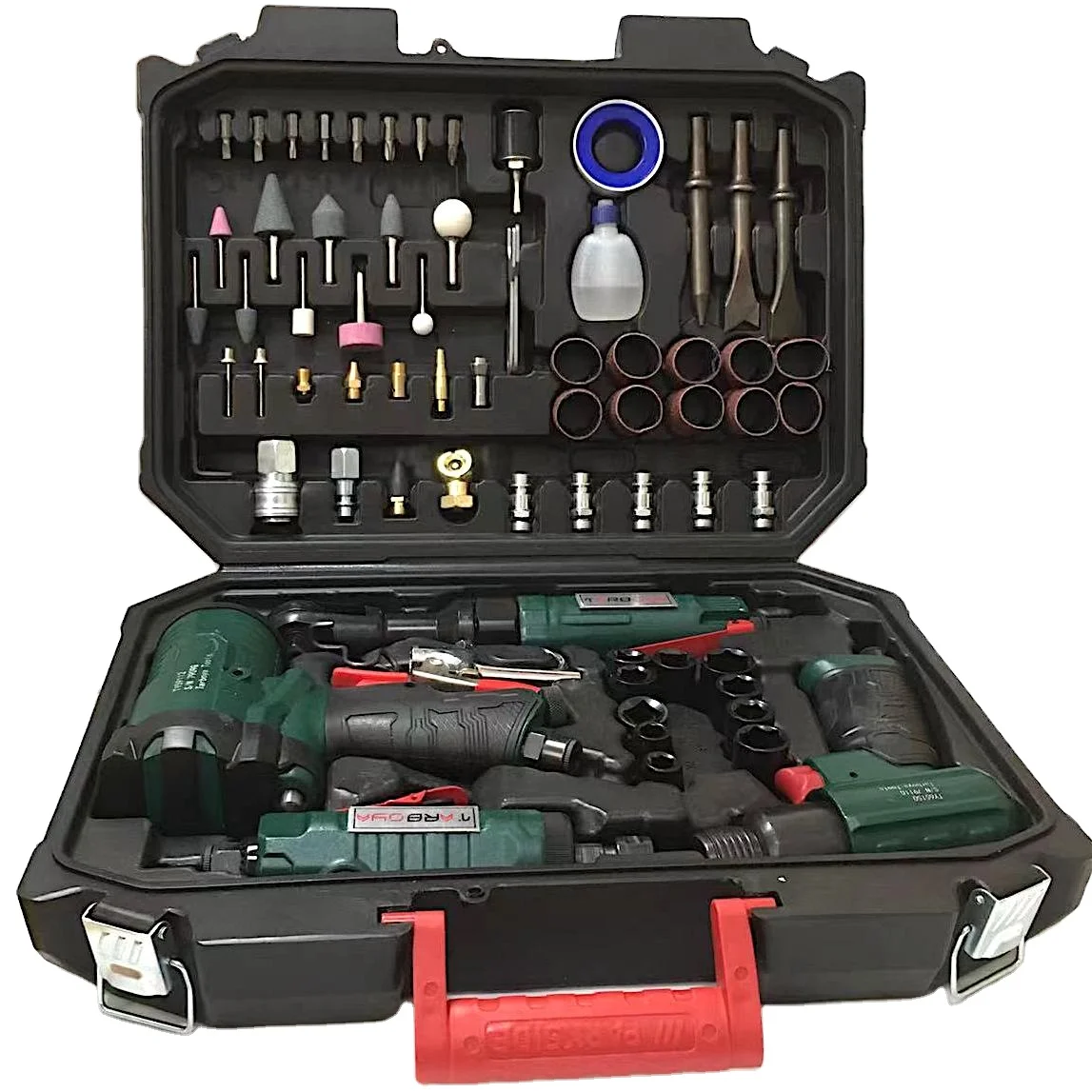 TY00071 Tarboya 71 piece Pneumatic Tools Kit for auto repairing includes wrench, ratchet, air hammer, die grinder and accessary