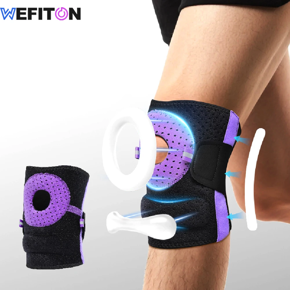 

Knee Support Brace with Side Stabilizers, Open Patella Design for ACL, MCL, Meniscus Tear & Running, Adjustable for Men & Women