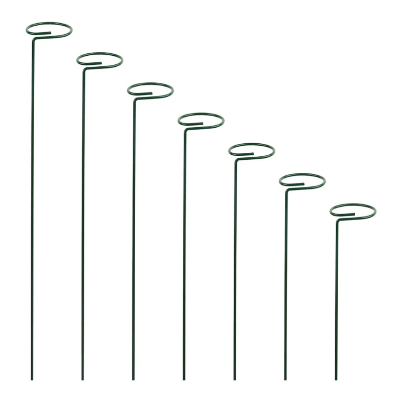 Pali per piante Anelli in ferro battuto Stelo singolo Porta arbusti Pali supporto da giardino