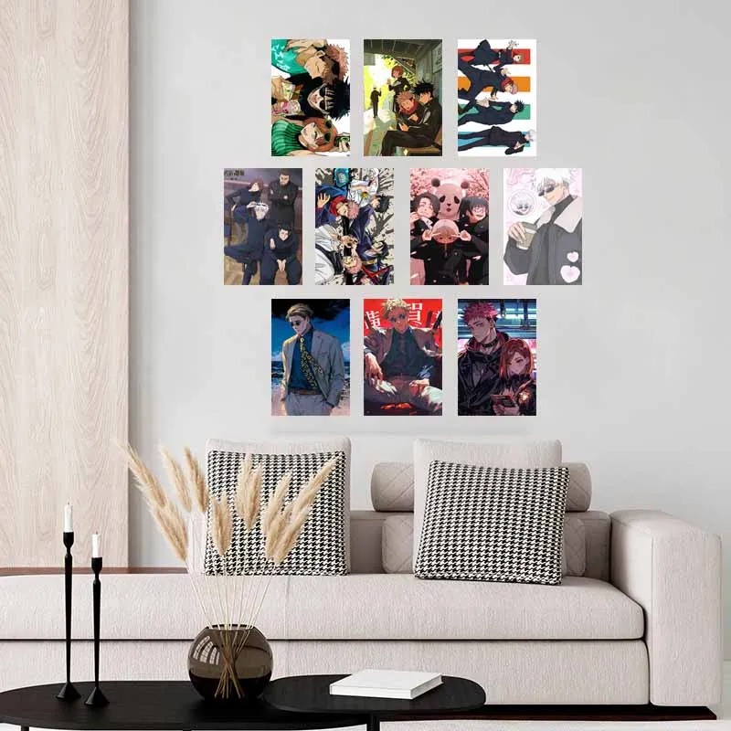 10/30 قطعة خمر أنيمي Satoru Gojo Ryomen Sukuna المشارك بطاقات مجموعة DIY بها بنفسك ديكور المنزل جدار الكولاج عدة الصور الجمالية المراهقين الهدايا #4