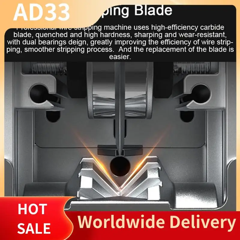 Lightweight 1 Piece 1-25Mm Wire Stripper Manual Wire Stripper Silver Metal Can Be Used With Hand Drill.