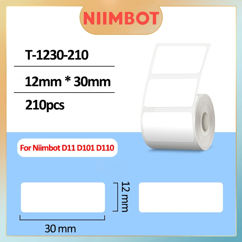 Original Niimbot D11 D101 D110 Label Sticker Various size self-adhesive Waterproof White Labels For Niimbot D11 printers