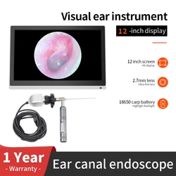 JT-SH500 Ultra HD ENT Endoscope Diameter 2.7mm Human and Pet ENT 12 Inch HD Screen Optical Camera Flashlight Mirror Endoscope