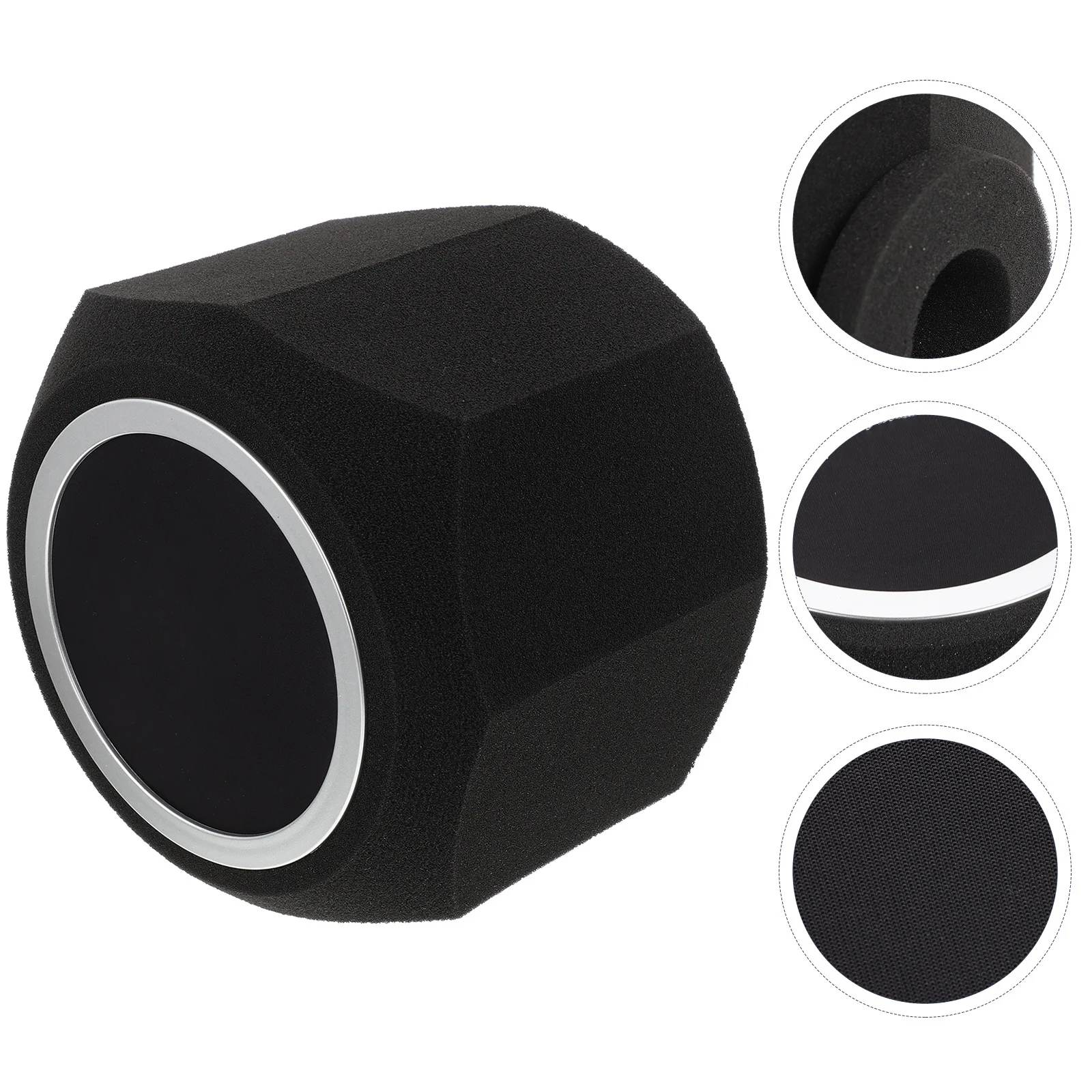 

Microphone Sponge Cover Noise Cancelling Sound Absorption For Desktop Tripod Floor Stand Mic Live Streaming Studio Use Mic