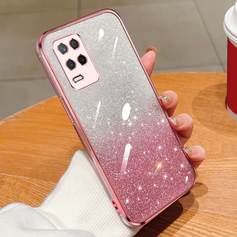 Funda de teléfono para Realme 8 Realme 8 Pro Realme 8 5G Realme 9 Realme 9i realme 9 Pro + funda de silicona de Color sólido lindas líneas onduladas