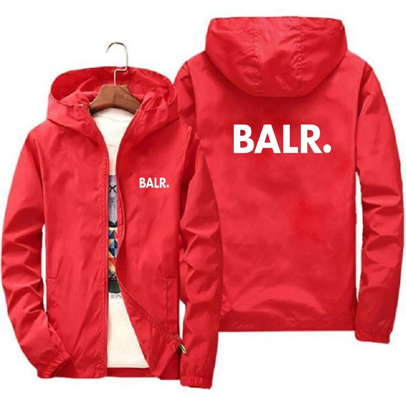 Chaqueta cortavientos con estampado BALR para hombre  abrigo cremallera ropa de calle S-7XL talla grande Hip Hop