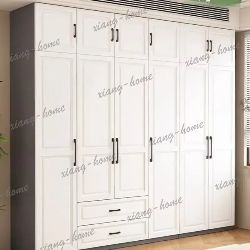 Factory Direct Large Room Underwear Wardrobes Hanging Wood Modern Space Saving Wardrobes Storage Tall White Armadio Camera Da Le