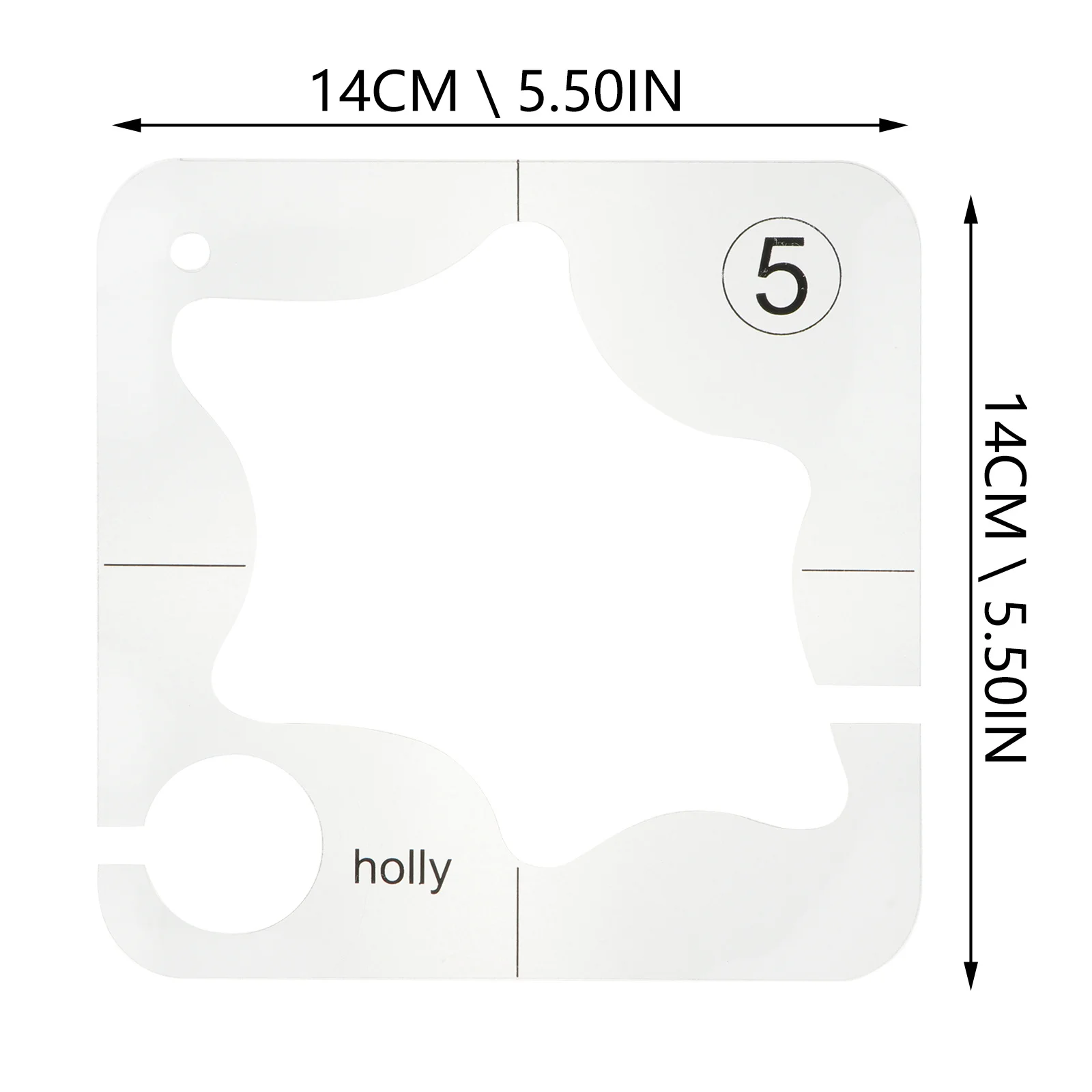 

1 шт. линейка в стиле пэчворк, полый дизайн, прозрачная акриловая линейка для квилтинга, профессиональный швейный шаблон для ткани, рукоделия, строчки