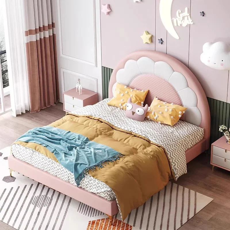 

Baby Bedroom Bed Children Castle Girls Princess Massage Bed Sleeping Design Storage Double Simple Camas De Casal Home Furniture