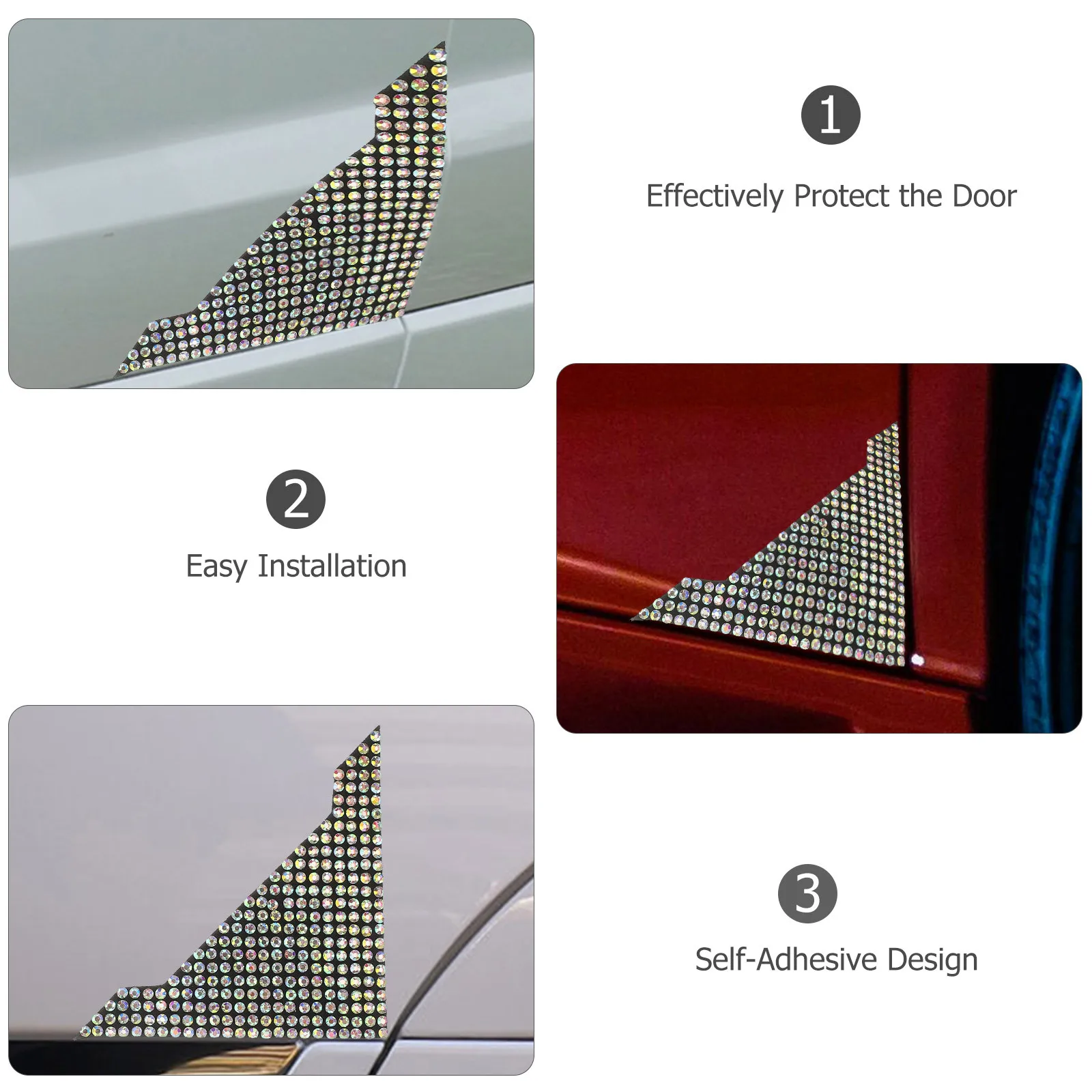 

4Pcs Anti-Collision Car Door Edge Guards Self Adhesive Corner Protector Stickers Durable Scratch Protection Car Door Guard