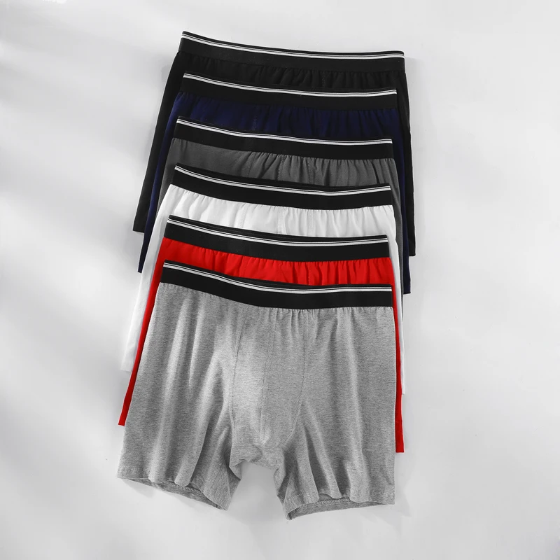 Herren Baumwolle Boxer Langbein Unterwäsche nahtlose sexy Mann Shorts atmungsaktive Höschen Sport Unterhose Männer