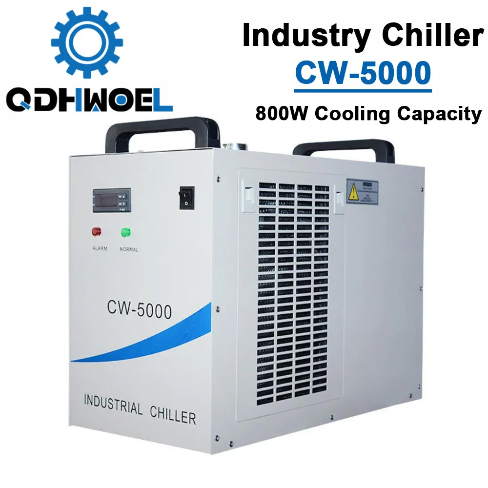 

QDHWOEL CW5000 Industry Air Water Chiller for CO2 Laser Engraving Cutting Machine Cooling 80W 100W Laser Tube