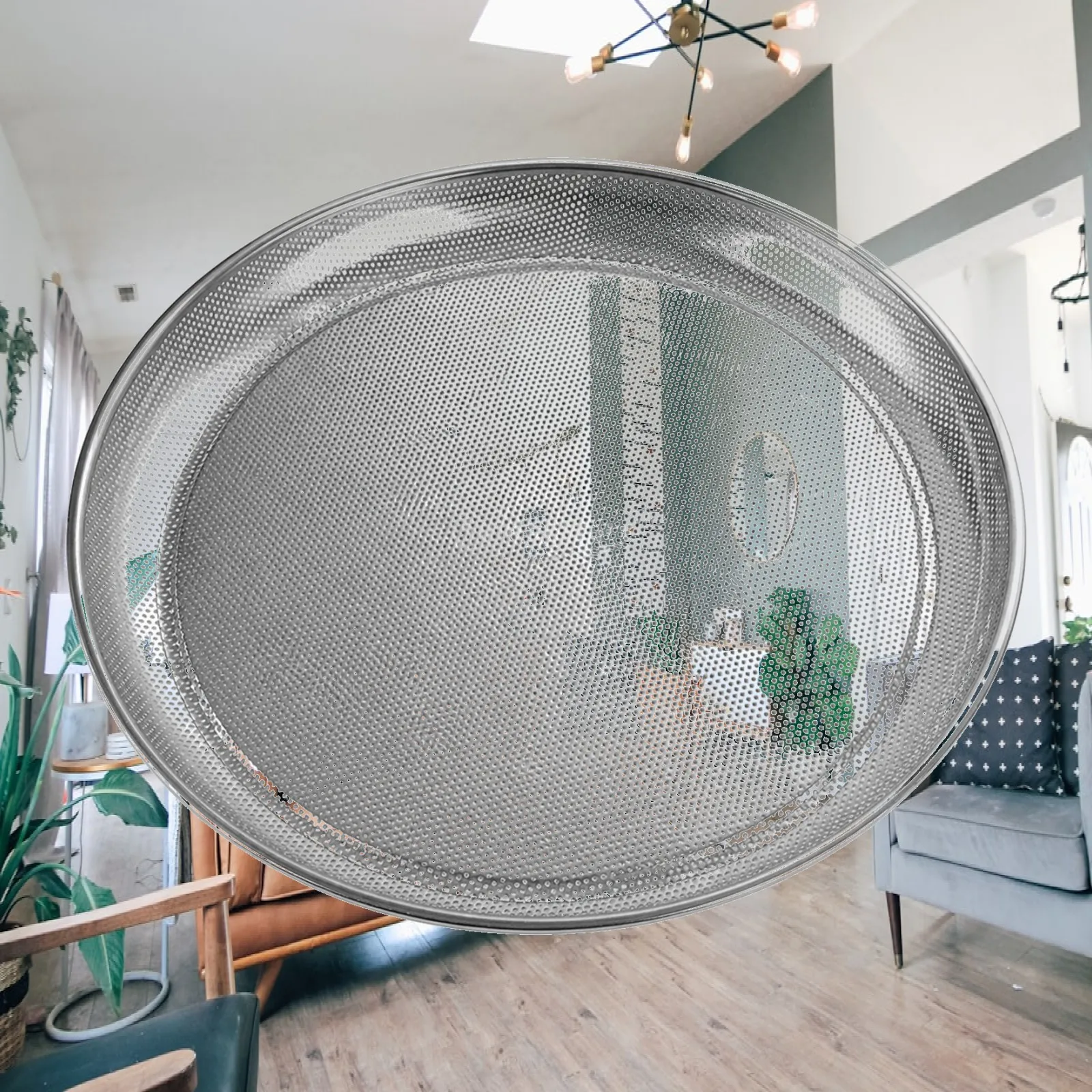 Stainless Steel Sieve Corrosion-Resistant Round Sieve with 2 Mm Holes Sand Sifter Easy to Clean Fine Mesh Strainer
