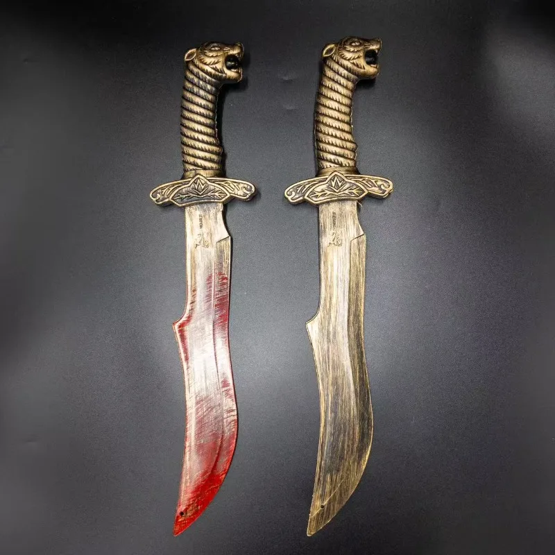 43.5 متر/17.13in سيف ساموراي تأثيري البلاستيك ليوبارد كاتانا أنيمي الأجهزة الطرفية نموذج الدعائم هالوين اللعب في الهواء الطلق لوازم الحفلات