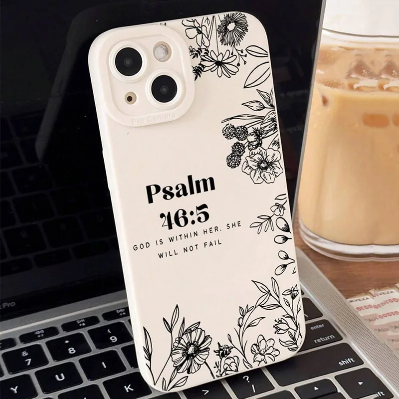 

Simplistic Slogan Line Flower Print Phone Case For iPhone 13 12 11 XS X XR 7 8 Plus 15 14 16 Pro Max 15 14 Plus SE 2022 16 Cover