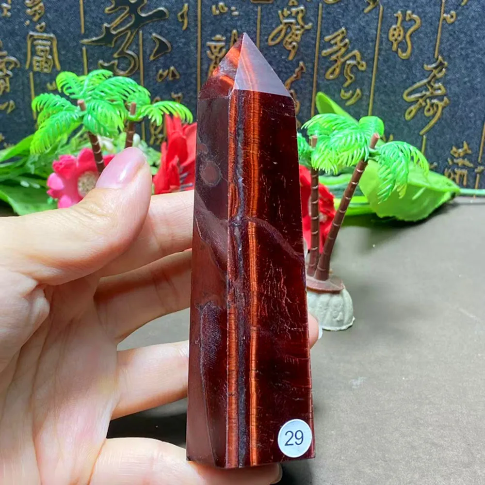 Pilier de cristal d'œil de tigre naturel, guérison énergétique, minéraux, échantillons cadeaux