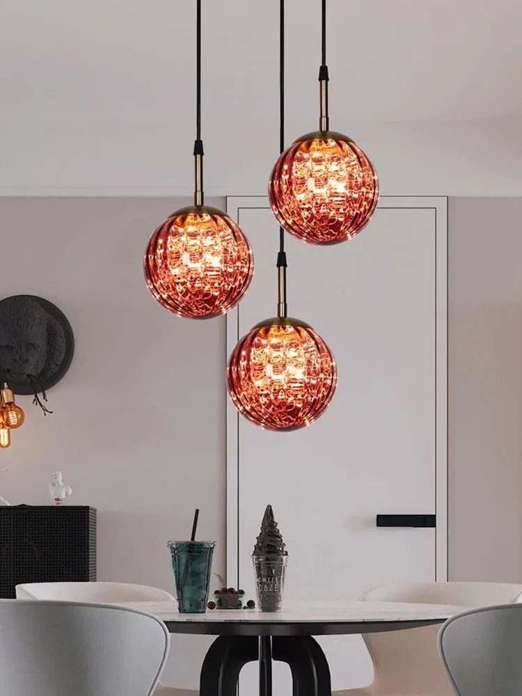 Nordic Creative glass pendant light with a sky full of stars Suitable for dining room bedroom, bar, dressing table, front line