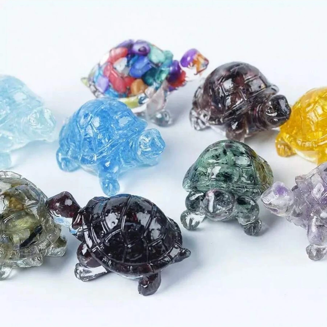 1pc Crystal drop glue turtle jewelry, Crystal turtle crafts, crystal gifts, interior decoration ornaments
