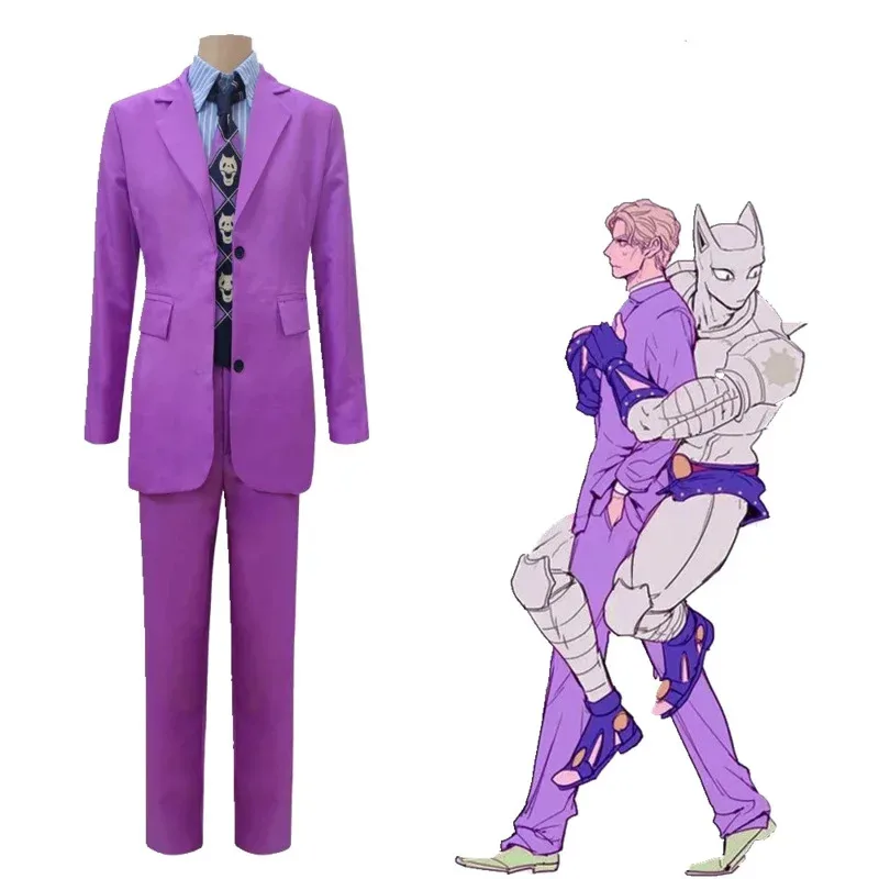 

Унисекс аниме Cos Kira Yoshikage костюмы для косплея Хэллоуин Рождественская вечеринка комплекты униформы костюмы MW4115s; 2'd,5.h;